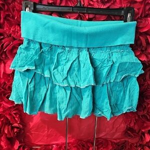 Candies Girls Turquoise Ruffled Skirt Size Large